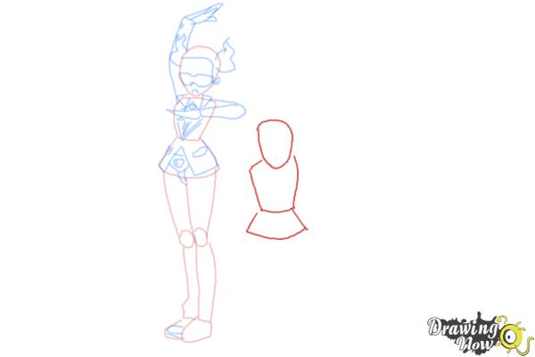 How to Draw Team Flare from Pokemon X & Y - Step 6