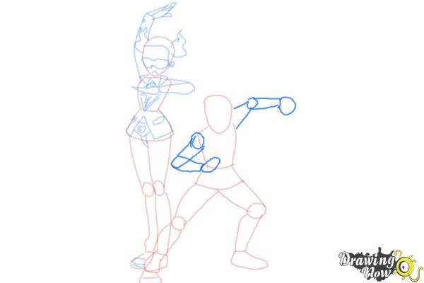 How to Draw Team Flare from Pokemon X & Y - Step 8