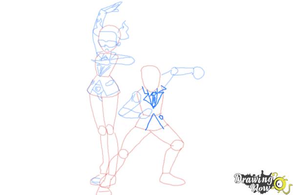 How to Draw Team Flare from Pokemon X & Y - Step 9