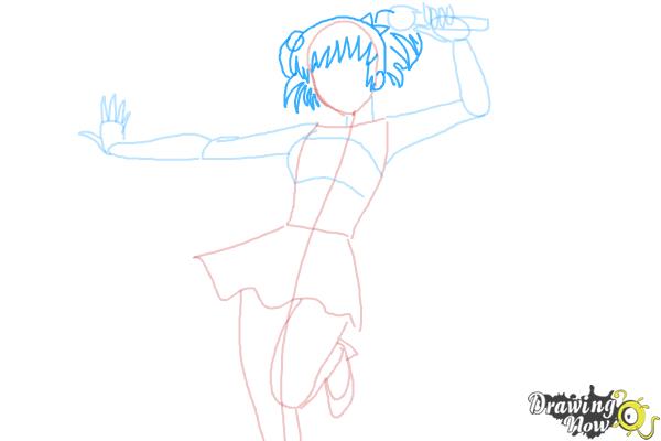 How to Draw Tamura Eriko from Idol Densetsu Eriko - Step 6