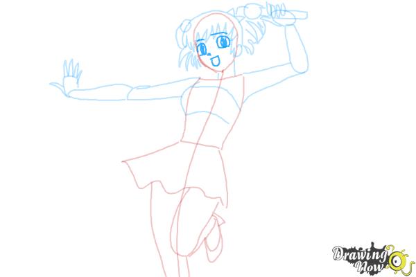 How to Draw Tamura Eriko from Idol Densetsu Eriko - Step 7