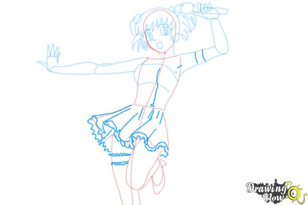 How to Draw Tamura Eriko from Idol Densetsu Eriko - Step 8