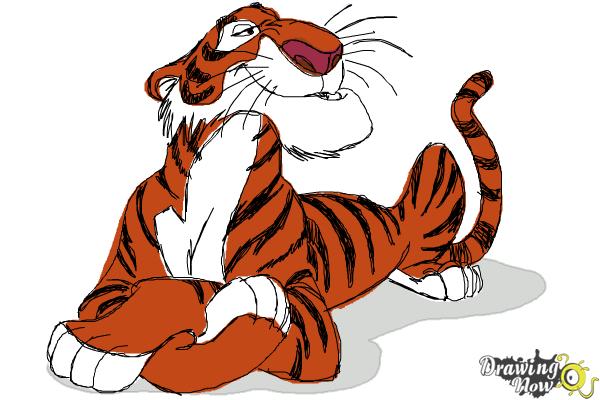 How to Draw Shere Khan, Disney Villain - Step 12