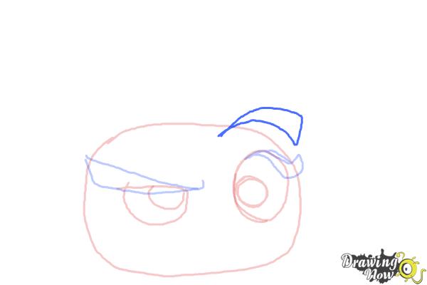 How to Draw Angry Bird Dahlia from Angry Birds Stella - Step 5