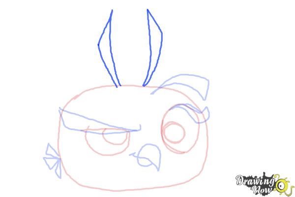 How to Draw Angry Bird Dahlia from Angry Birds Stella - Step 8