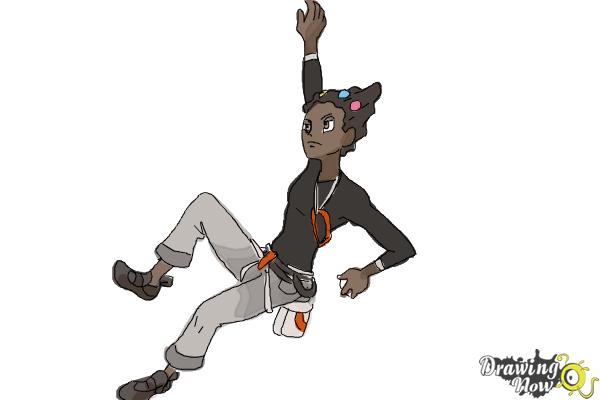 How to Draw Gym Leader Grant from Pokemon X & Y - Step 10