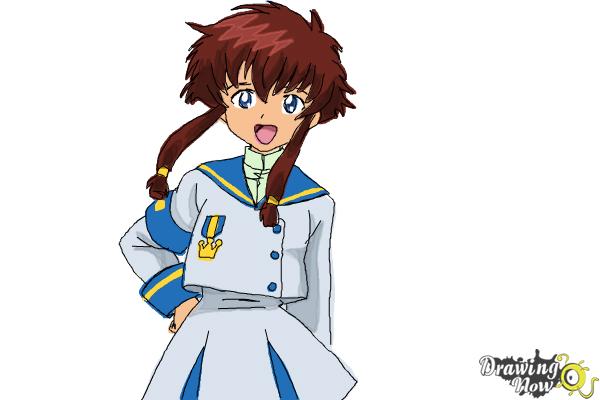 How to Draw Misaki Suzuhara from Angelic Layer - Step 10