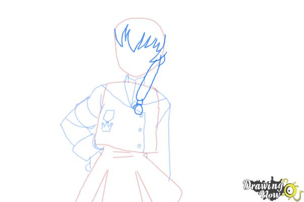 How to Draw Misaki Suzuhara from Angelic Layer - Step 6