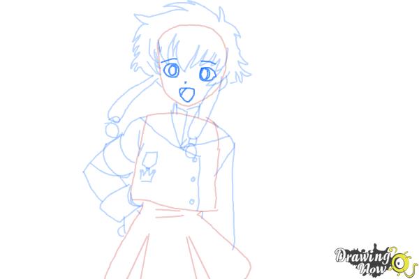 How to Draw Misaki Suzuhara from Angelic Layer - Step 8