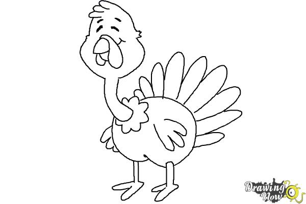 How to Draw a Turkey For Kids - Step 10 How to Draw a Turkey For Kids - Step 10