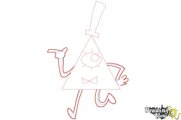 How to Draw Bill Cipher from Gravity Falls - Step 6