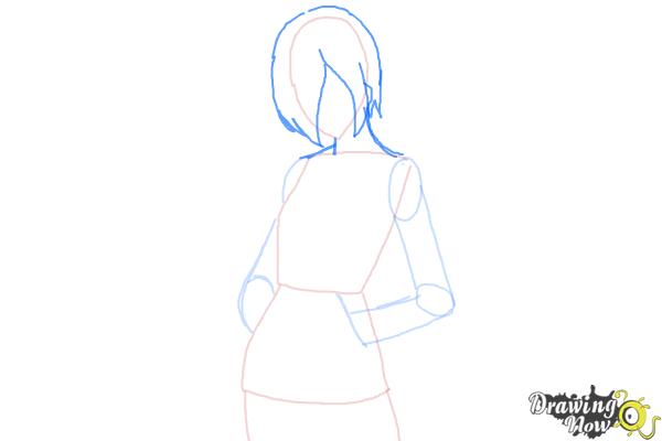 How to Draw Touka Kirishima from Tokyo Ghoul - Step 4