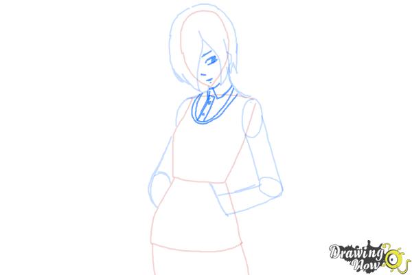 How to Draw Touka Kirishima from Tokyo Ghoul - Step 5