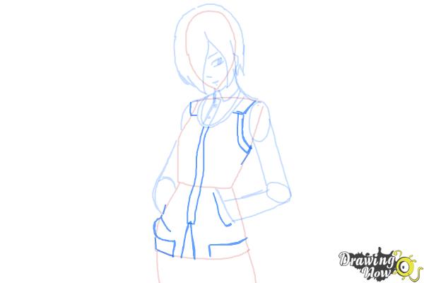 How to Draw Touka Kirishima from Tokyo Ghoul - Step 6