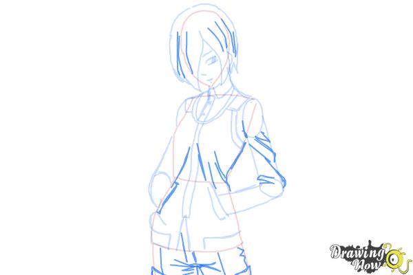 How to Draw Touka Kirishima from Tokyo Ghoul - Step 7