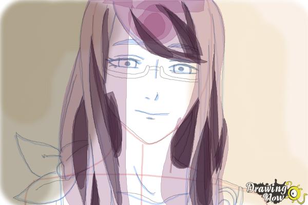 How to Draw Rize Kamishiro from Tokyo Ghoul - Step 11 How to Draw Rize Kamishiro from Tokyo Ghoul - Step 11