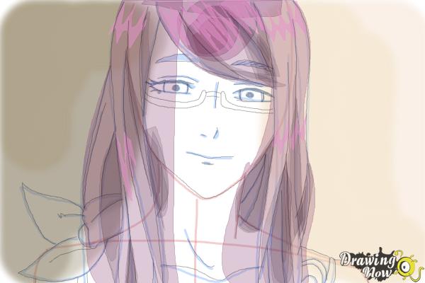 How to Draw Rize Kamishiro from Tokyo Ghoul - Step 12 How to Draw Rize Kamishiro from Tokyo Ghoul - Step 12