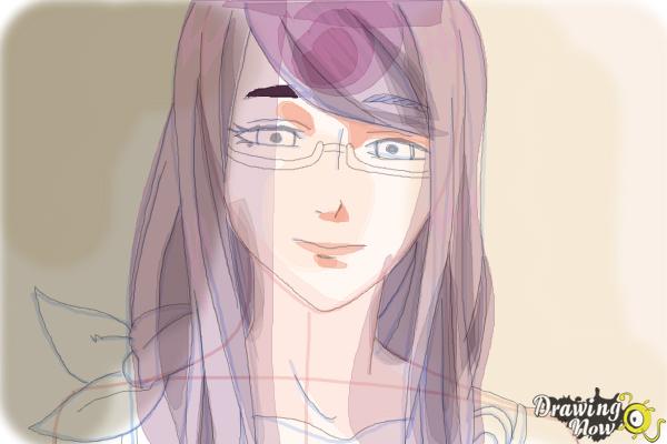 How to Draw Rize Kamishiro from Tokyo Ghoul - Step 14 How to Draw Rize Kamishiro from Tokyo Ghoul - Step 14