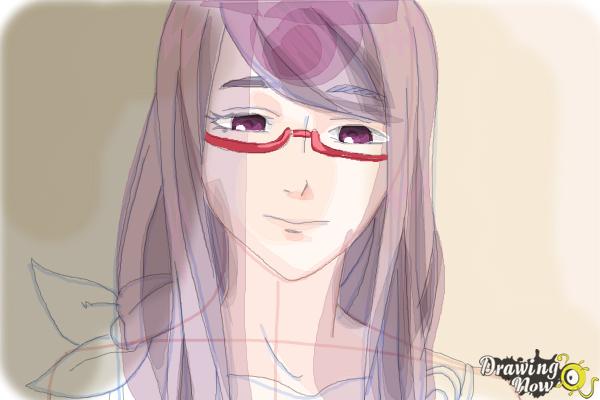 How to Draw Rize Kamishiro from Tokyo Ghoul - Step 15 How to Draw Rize Kamishiro from Tokyo Ghoul - Step 15