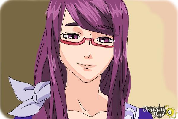 How to Draw Rize Kamishiro from Tokyo Ghoul - Step 17 How to Draw Rize Kamishiro from Tokyo Ghoul - Step 17