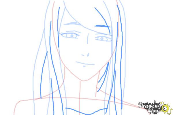How to Draw Rize Kamishiro from Tokyo Ghoul - Step 4 How to Draw Rize Kamishiro from Tokyo Ghoul - Step 4