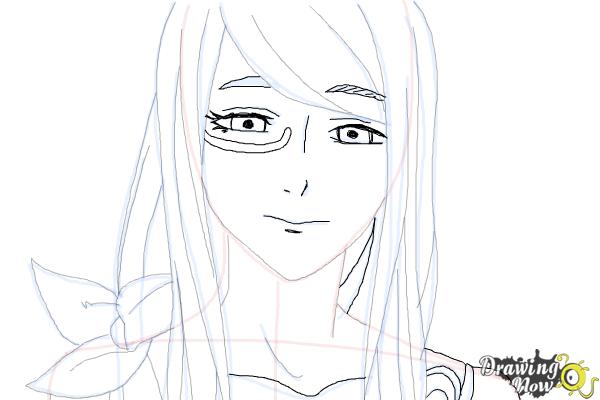 How to Draw Rize Kamishiro from Tokyo Ghoul - Step 7 How to Draw Rize Kamishiro from Tokyo Ghoul - Step 7