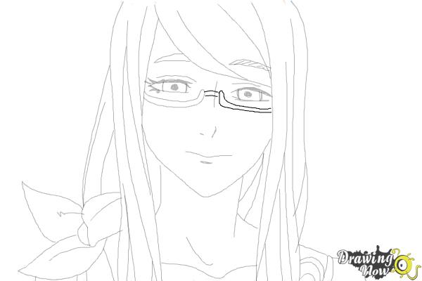 How to Draw Rize Kamishiro from Tokyo Ghoul - Step 8 How to Draw Rize Kamishiro from Tokyo Ghoul - Step 8