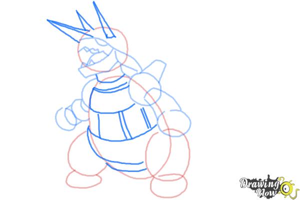 How to Draw Aggron from Pokemon - Step 5