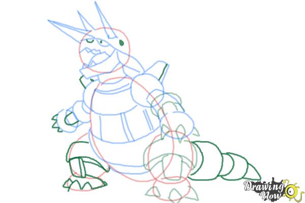 How to Draw Aggron from Pokemon - Step 7