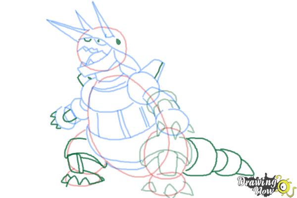 How to Draw Aggron from Pokemon - Step 7 How to Draw Aggron from Pokemon - Step 7