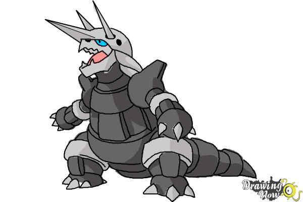How to Draw Aggron from Pokemon - Step 9
