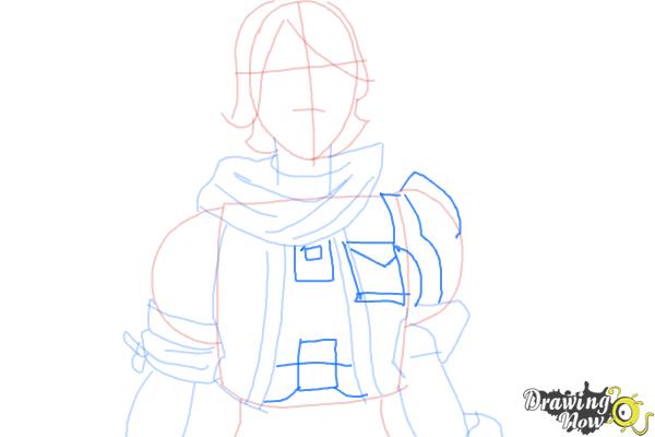 How to Draw Athena from Borderlands The Pre-Sequel - Step 6