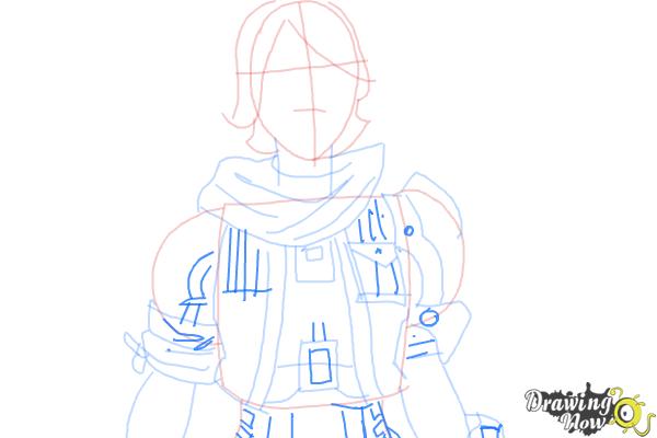 How to Draw Athena from Borderlands The Pre-Sequel - Step 7