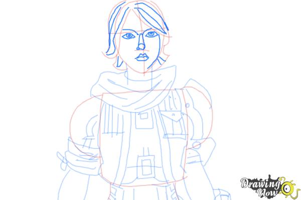 How to Draw Athena from Borderlands The Pre-Sequel - Step 8