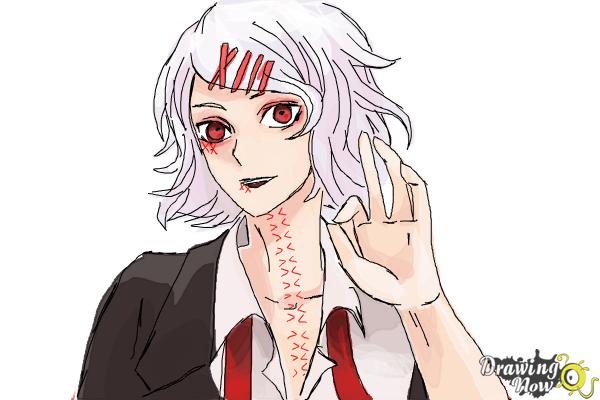 How to Draw Juuzou Suzuya from Tokyo Ghoul - Step 11 How to Draw Juuzou Suzuya from Tokyo Ghoul - Step 11