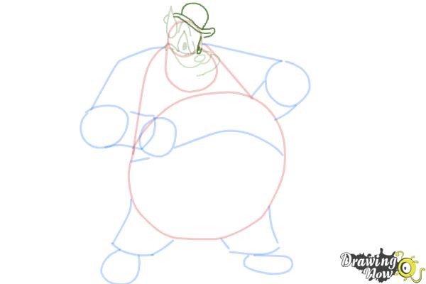 How to Draw Pete, Disney Villain - Step 8