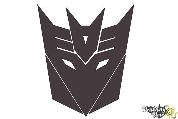 How to Draw Decepticon Logo from Transformers - Step 9