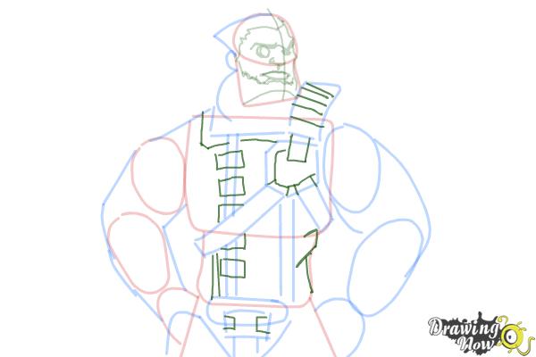 How to Draw Wilhelm from Borderlands The Pre-Sequel - Step 10