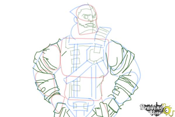 How to Draw Wilhelm from Borderlands The Pre-Sequel - Step 11