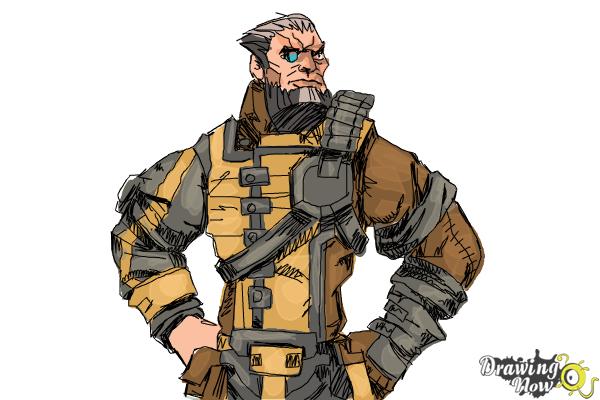 How to Draw Wilhelm from Borderlands The Pre-Sequel - Step 13