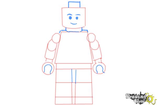 How to Draw a 3D Lego Minifigure - Step 5