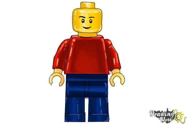 How to Draw a 3D Lego Minifigure - Step 7