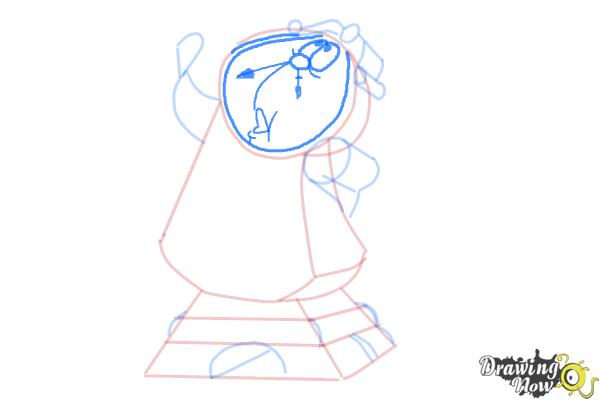 How to Draw Cogsworth from Beauty And The Beast - Step 7