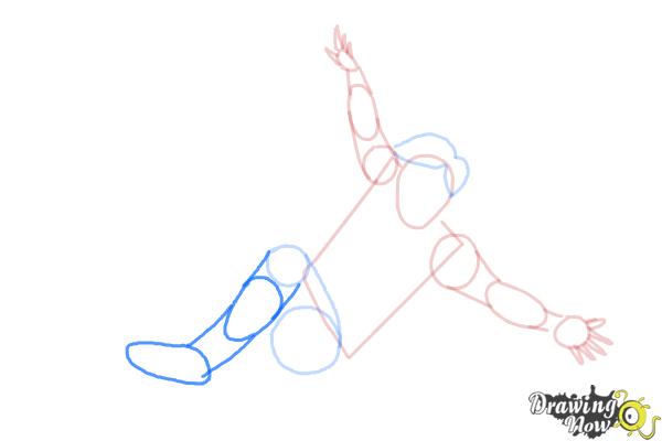 How to Draw a Person Falling - Step 6