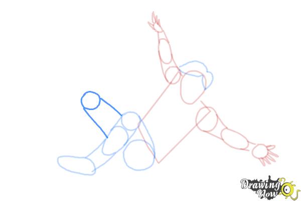 How to Draw a Person Falling - Step 7