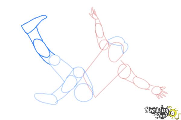 How to Draw a Person Falling - Step 8