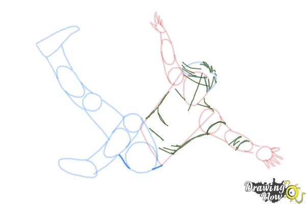 How to Draw a Person Falling - Step 9