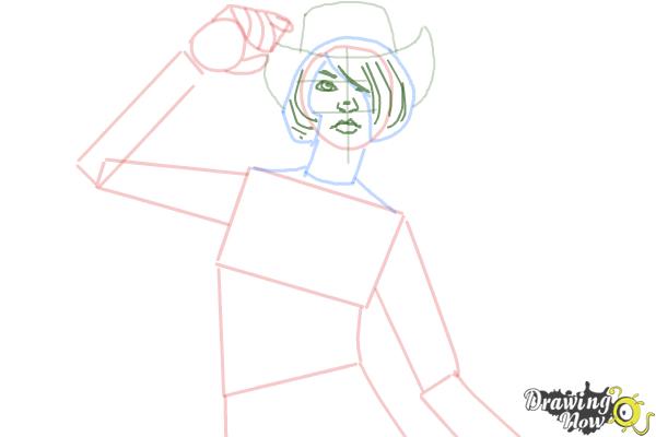 How to Draw Nisha from Borderlands The Pre-Sequel - Step 6