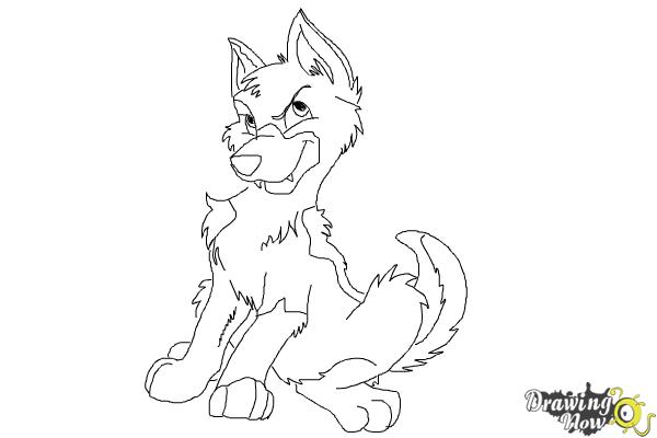How to Draw a German Shepherd Puppy - DrawingNow