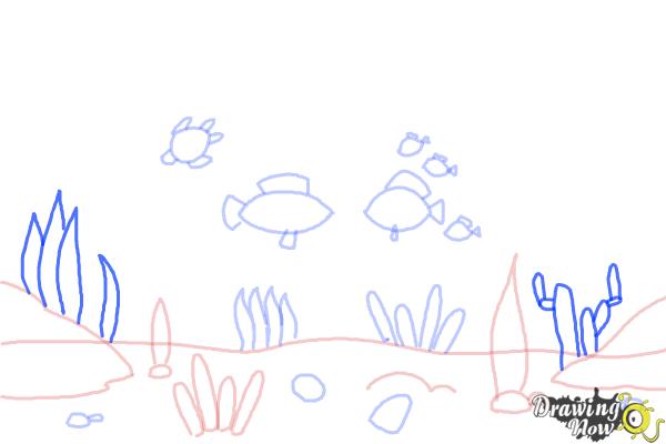 How to Draw an Underwater Scenehow to Draw an Underwater Scene - Step 7